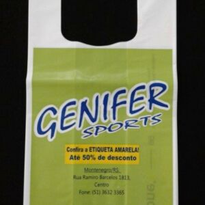 SACOLA PLÁSTICA ALÇA CAMISETA PARA ARTIGOS ESPORTIVOS
