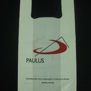 SACOLA PLÁSTICA ALÇA CAMISETA PARA LIVRARIAS 1