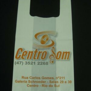 SACOLA PLÁSTICA ALÇA CAMISETA PARA LOJAS E PRODUTOS SOM,INSTRUMENTOS E ACESSÓRIOS MUSICAIS