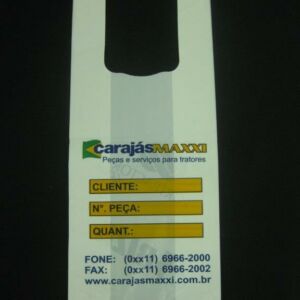 SACOLA PLÁSTICA ALÇA CAMISETA PARA PEÇAS E ACESSÓRIOS PARA TRATORES