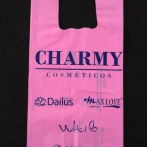 SACOLA PLÁSTICA ALÇA CAMISETA PARA PERFUMARIAS 1