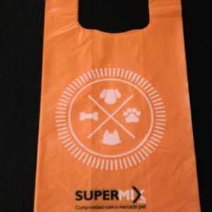 SACOLA PLÁSTICA ALÇA CAMISETA PARA PET SHOPS