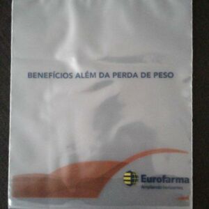 SACOLA PLÁSTICA COM FECHO ZIP ALÇA BOCA VAZADA PARA LABORATÓRIOS FARMACÊUTICOS AÇÃO PROMOCIONAL 2