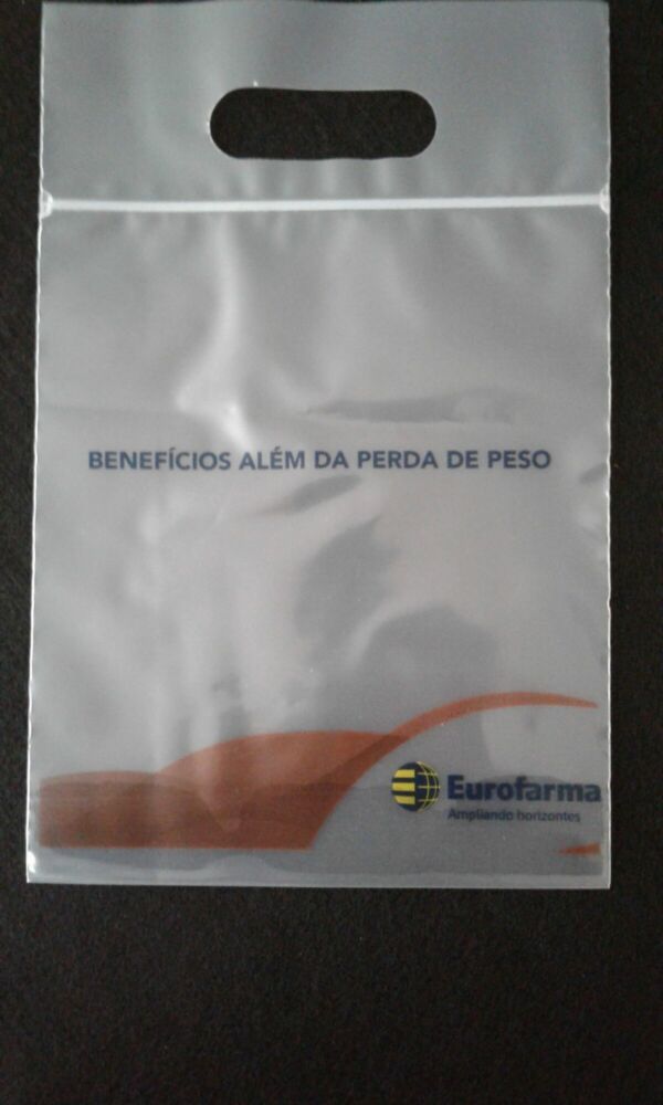 SACOLA PLÁSTICA COM FECHO ZIP PARA LABORATÓRIOS FARMACÊUTICOS AÇÃO PROMOCIONAL