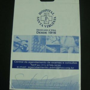 SACOLA PLÁSTICA PARA CLÍNICAS, HOSPITAIS E LABORATÓRIOS ALÇA BOCA VAZADA 15