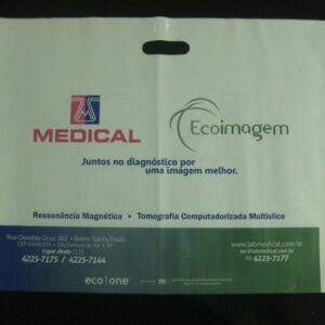 SACOLA PLÁSTICA PARA HOSPITAIS, CLÍNICAS E  LABORATÓRIOS ALÇA BOCA VAZADA 9