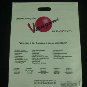 SACOLA PLÁSTICA PARA HOSPITAIS,CLÍNICAS E LABORATÓRIOS COM FECHO TRILHO PRETO ALÇA BOCA VAZADA 1