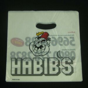 SACOLA PLÁSTICA PARA SALGADOS E LANCHES PARA REDE DE FAST FOOD, LANCHONETES, RESTAURANTES E BARES ALÇA BOCA VAZADA E SANFONA DE FUNDO