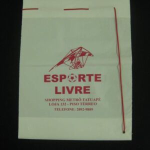 SACOLA PLÁSTICA TIPO MOCHILA ALÇA CORDÃO PARA ARTIGOS ESPORTIVOS, TENIS E MODA SPORTS WEAR 1