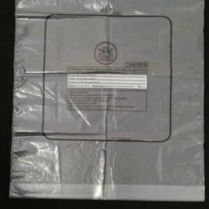SACO PLÁSTICO PARA AGROTÓXICOS, COLETE E GUARDA DAS EMBALAGENS VAZIAS, SACOS, FRASCOS E GALÕES COM FECHAMENTO POR CORDÃO