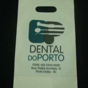 SAOLA PLÁSTICA ALÇA BOCA VAZADA PARA PRODUTOS ODONTOLÓGICOS